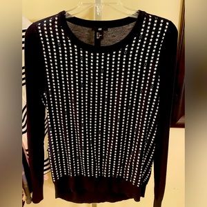 H&M Navy and White Star Print Sweater